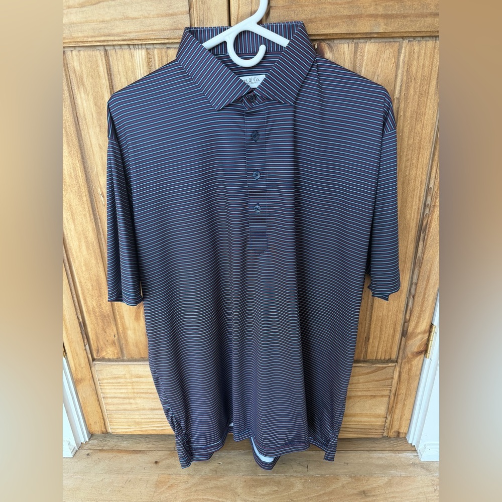 Collars & Co. | Featherweight Flex Polo | Liberty Navy | Large | Relaxed | NWT